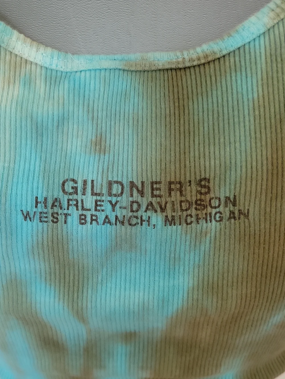 Harley-Davidson Tank Top Medium Blue Tie-dye Vintage